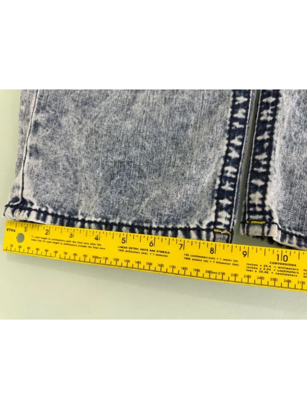 True Religion Acid Wash jeans Mens 34X33 Straight 100% Cotton Flap Pockets Y2K